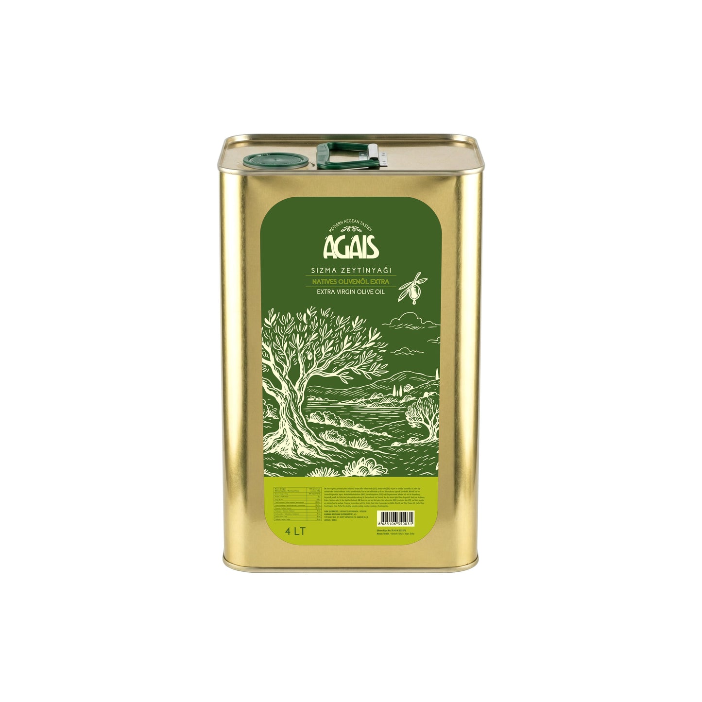 Agais Natürel Sızma Zeytinyağı 4LT