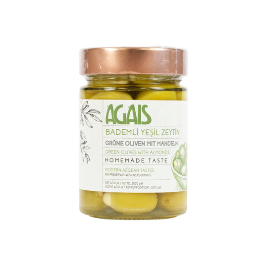 AGAIS Bademli Yeşil Zeytin 350 g