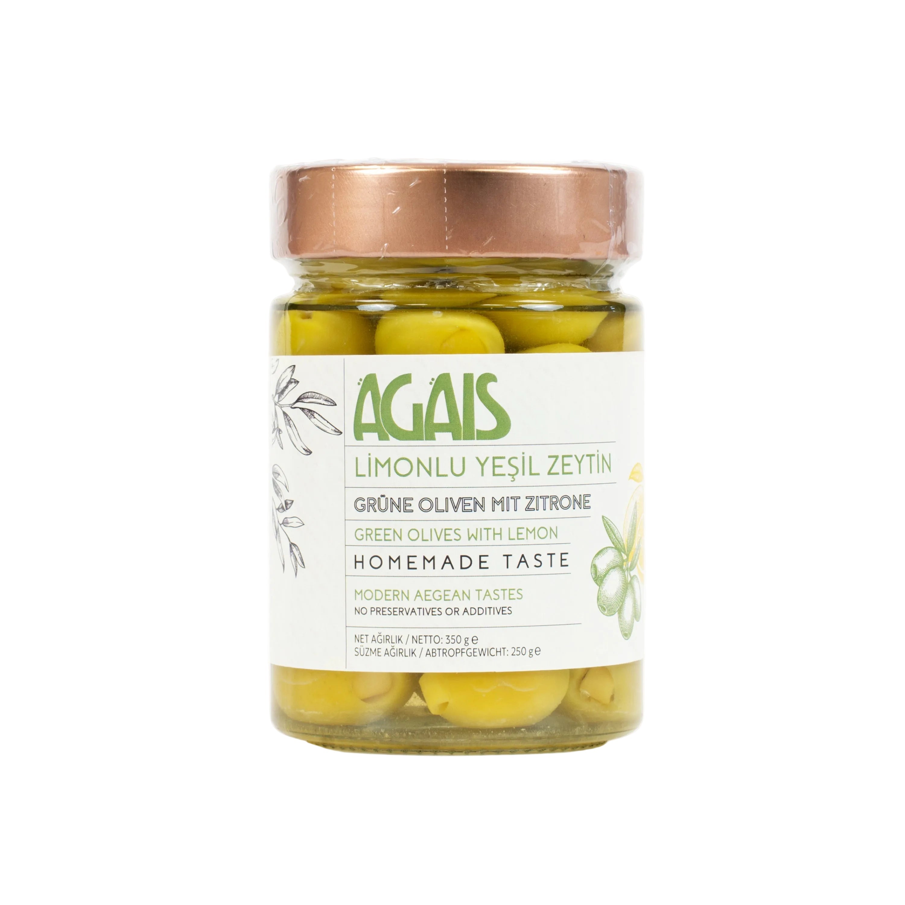 AGAIS Limonlu Yeşil Zeytin 350 g