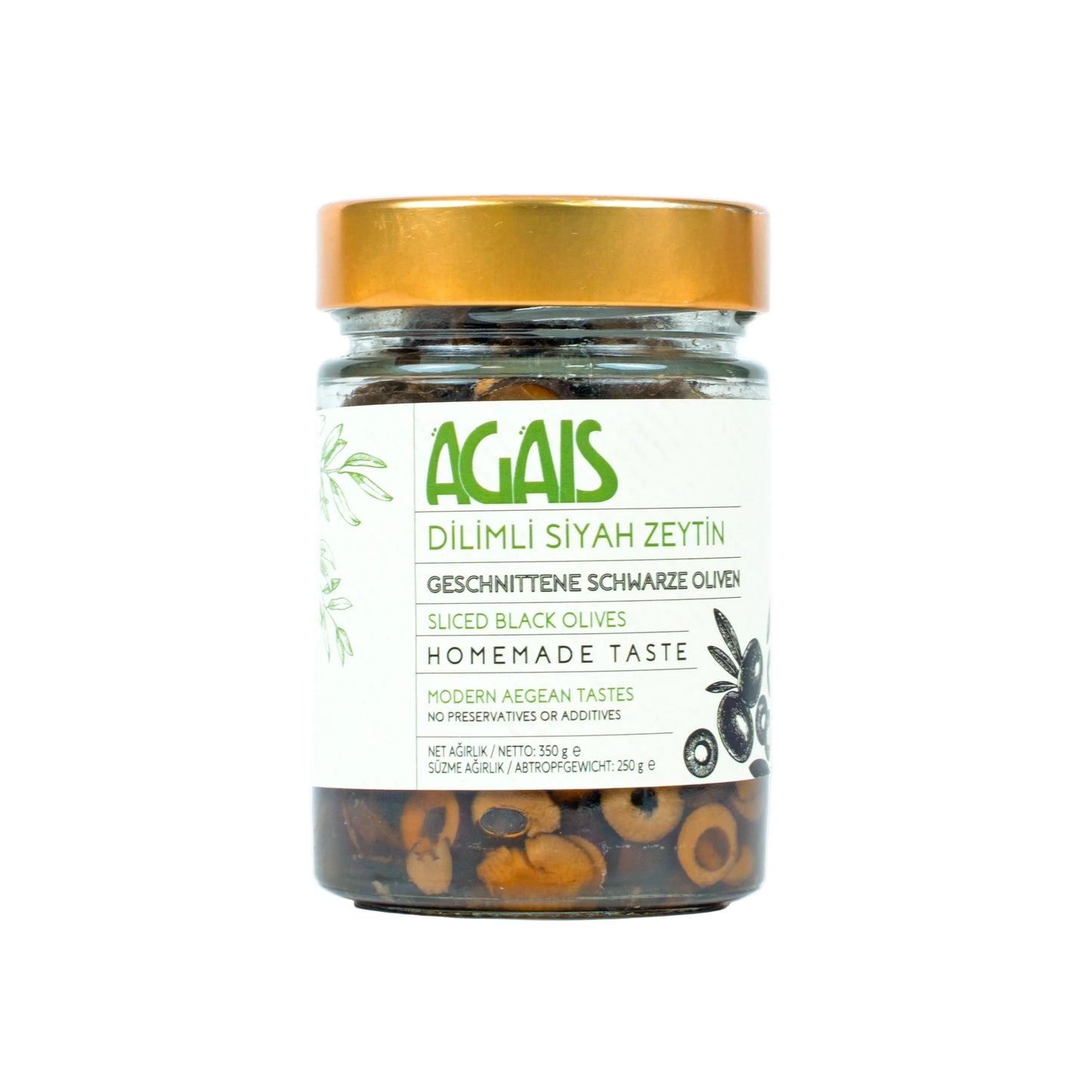 AGAIS Dilimlenmiş Siyah Zeytin 350 g