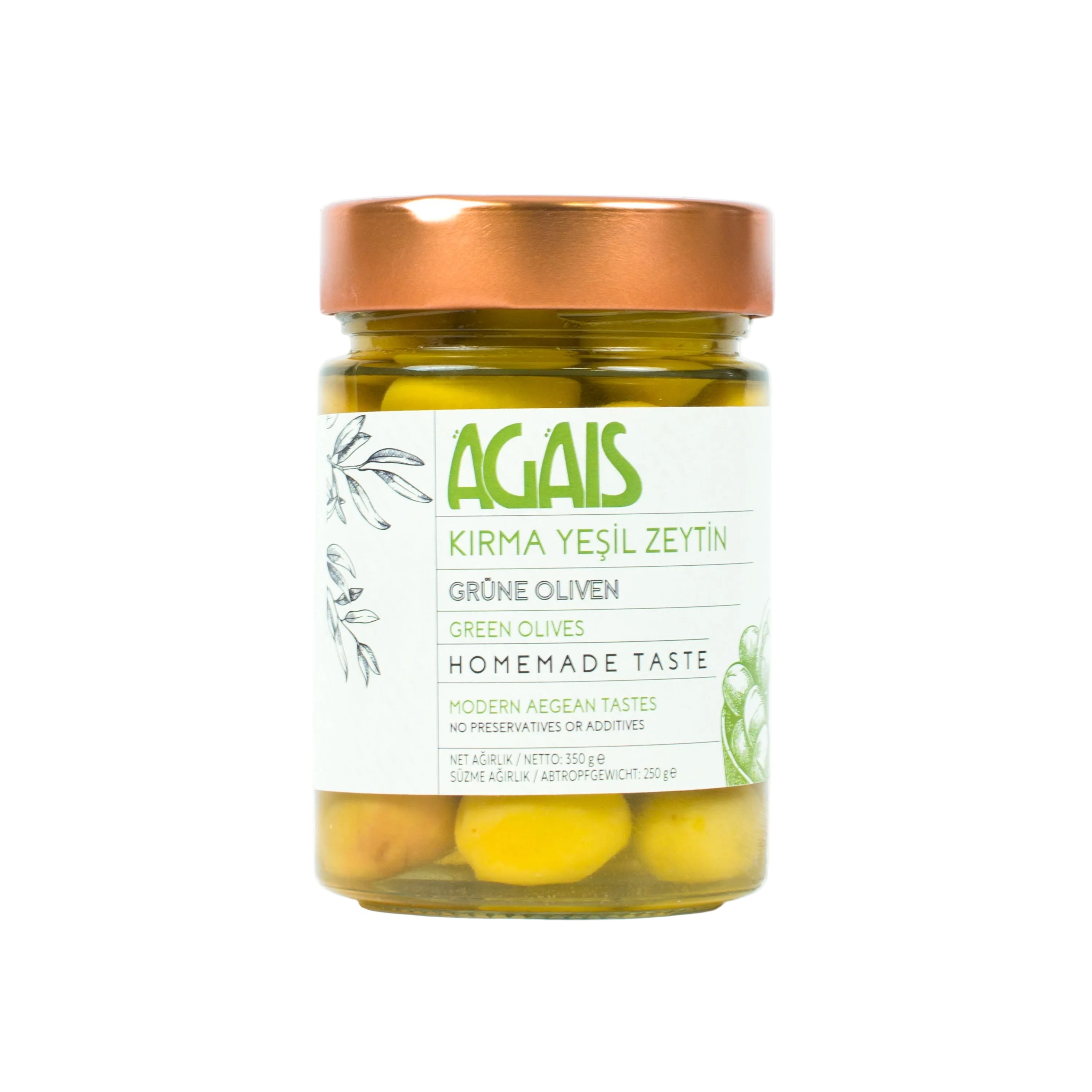 AGAIS Kırma Yeşil Zeytin 350 g