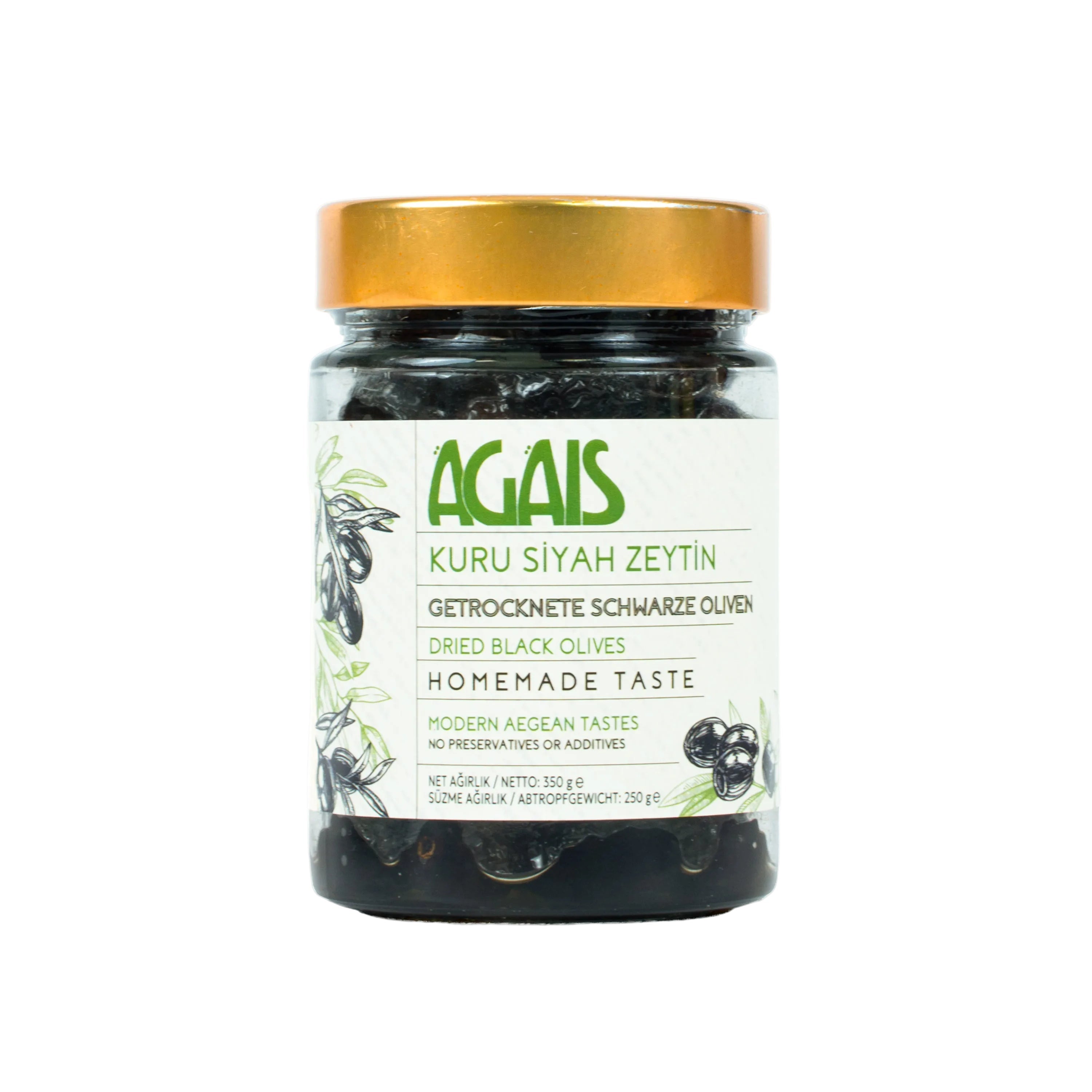 AGAIS Kuru Siyah Zeytin 350 g